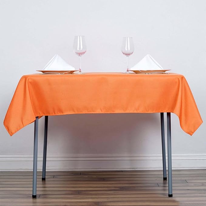 Efavormart 54x54 Orange Wholesale Linens Seamless Polyester Square Linen - Image 2