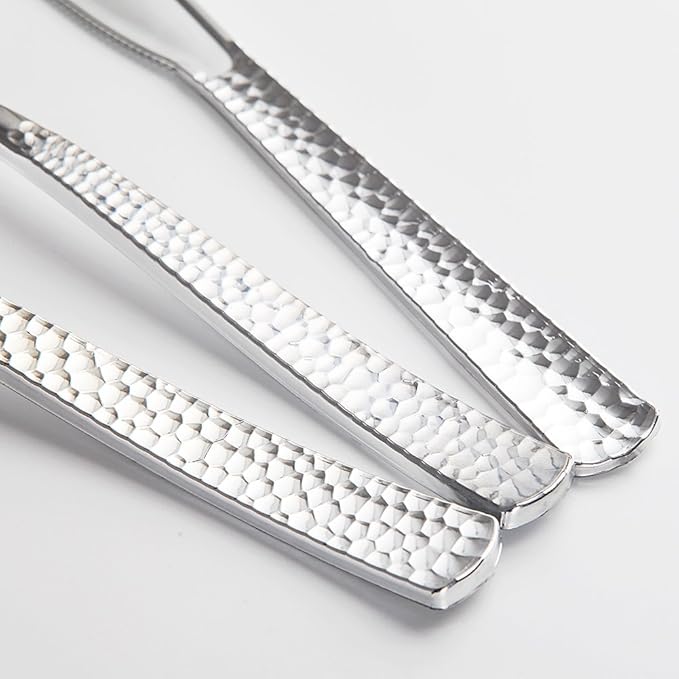 Supernal 180 pieces Silver Plastic Silverware, Disposable Plastic Silverware - Image 7
