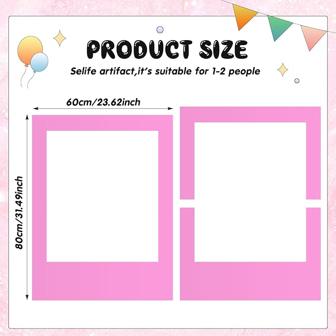 32 x 24 Inch Large Blank DIY Photo Booth Props Picture Frame Party Frame DIY - Image 2