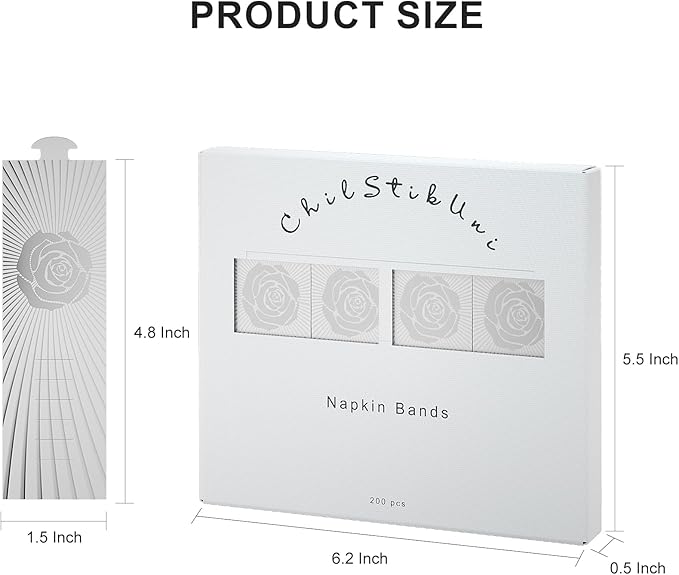 Polymer Material Reusable Napkin Band, Glue-Free Tear-Proof Water Resistant - Image 7
