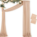 MLMC Nude Wedding Arch Draping Fabric 2 Panels 29" x 20 FT Extra Long Gauze by MLMC