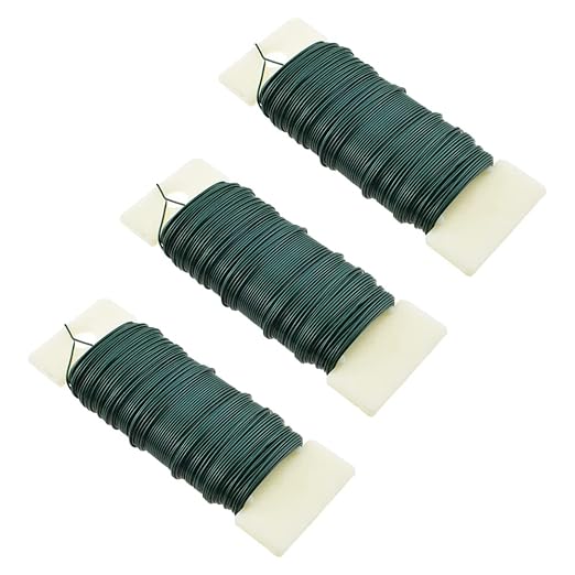 HAHIYO 22Gauge Green Flexible Metal Floral Wire by HAHIYO