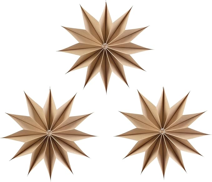 Easy Joy 3Pcs Boho Paper Landern Star by EasyJoy