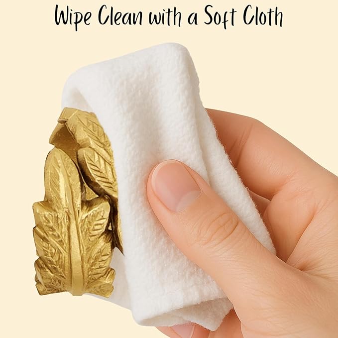 Gold Leaf Napkin Rings Set of 12 - Image 3