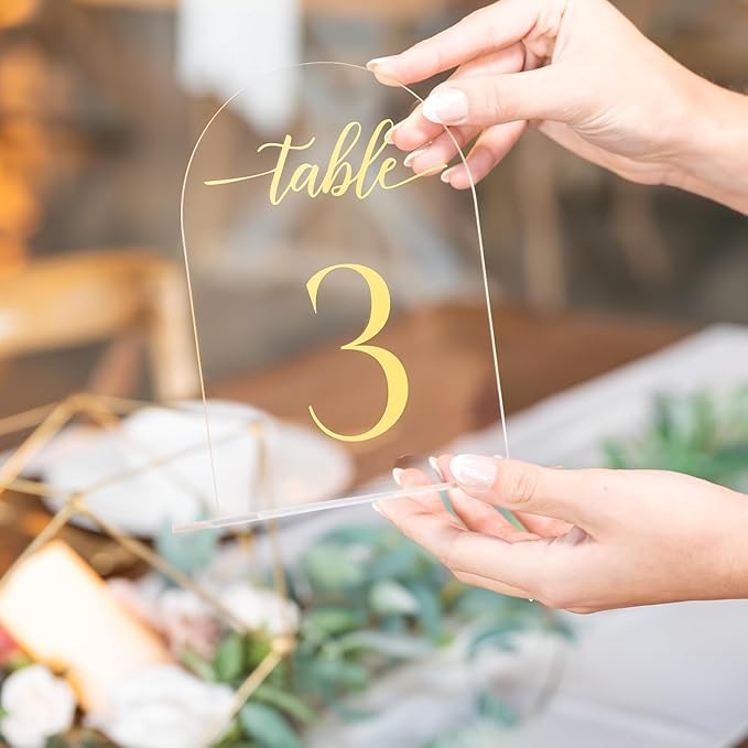 Clear Arch Acrylic Table Numbers by SublimeSoir%C3%A9e