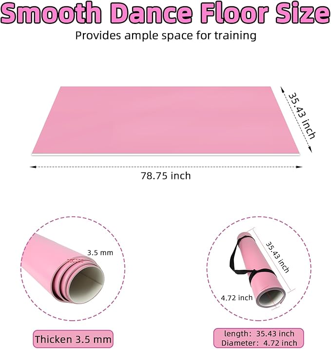 Dance Floor Mat Non-Slip with Shoulder Strap Portable and Dance Resistance Band - Image 3