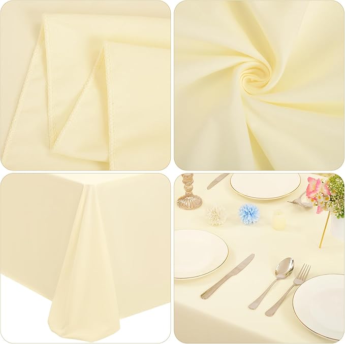12 Packs 90 x 132 Inch Tablecloth, Washable Fabric TableCover - Image 5