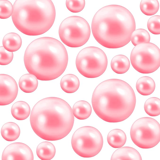 300Pcs Vase Filler Lightpink No Hole Faux Pearl Beads by ORIKASO