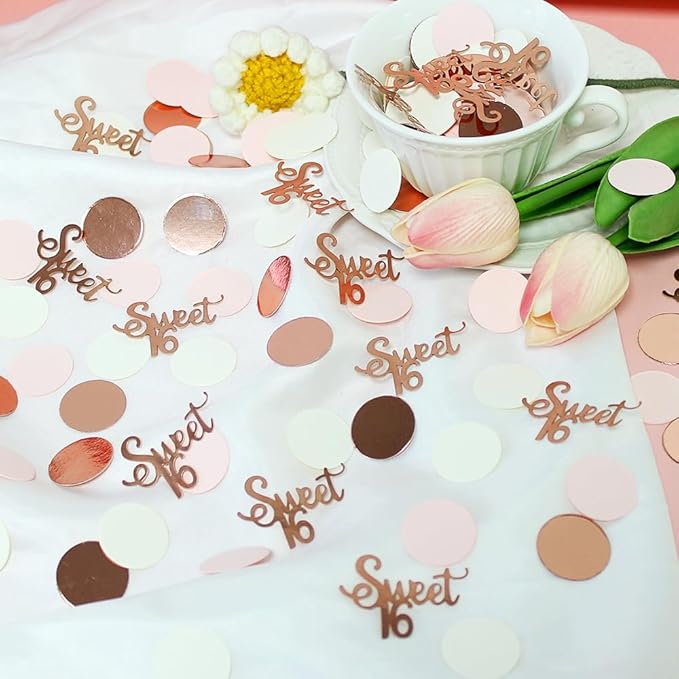 Sweet 16 Birthday Decorations for Girl Happy 16th Birthday Confetti Wedding - Image 4