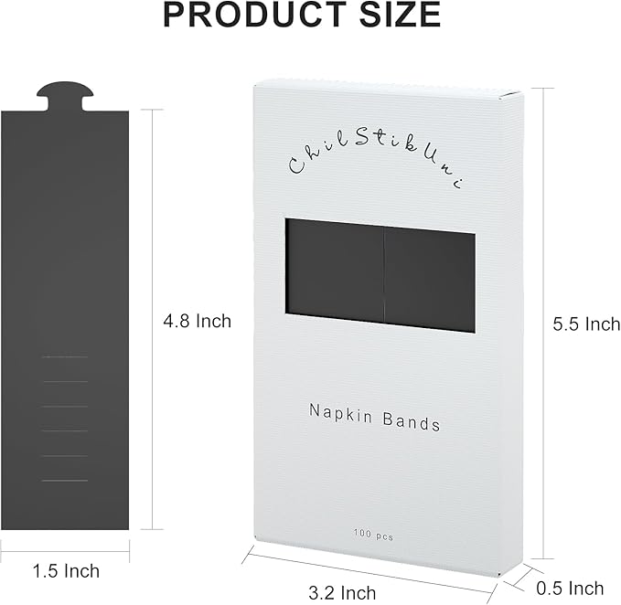 Polymer Material Reusable Napkin Band, Glue-Free Tear-Proof Water Resistant - Image 7