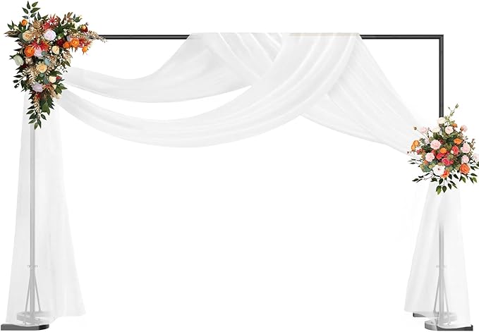 HAITRAL Black Backdrop Banner Stand 10x7 FT, Square Wedding Arch Balloon Metal by HAITRAL