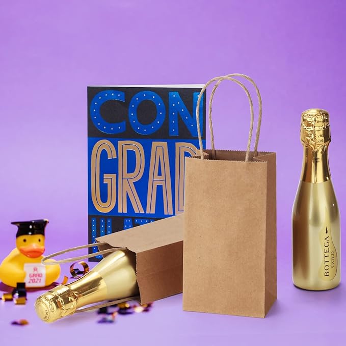 BagDream 50 Pack 3.5x2.4x6.7 Inches Small Kraft Paper Gift Bags - Image 4
