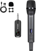 Rechargeable Wireless Microphone, Pro Handheld Cordless Mics System Dynamic by ZERFUN