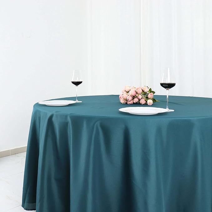 Efavormart Round Tablecloth, 108 Inch Stain & Wrinkle Resistant Washable Table - Image 2