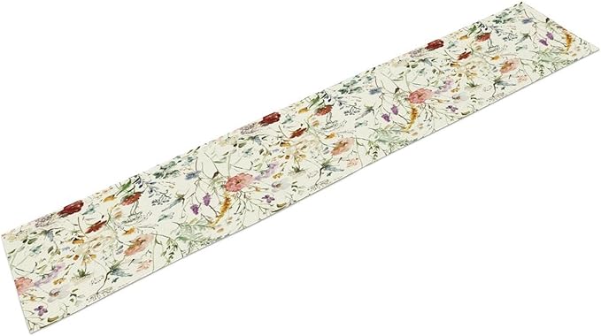 Floral Butterfly Table Runner, Rustic Colorful Flower Botanical Watercolor - Image 8