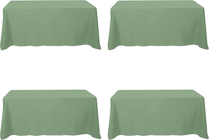 BRILLMAX 4 Pack Sage Green Tablecloths by BRILLMAX
