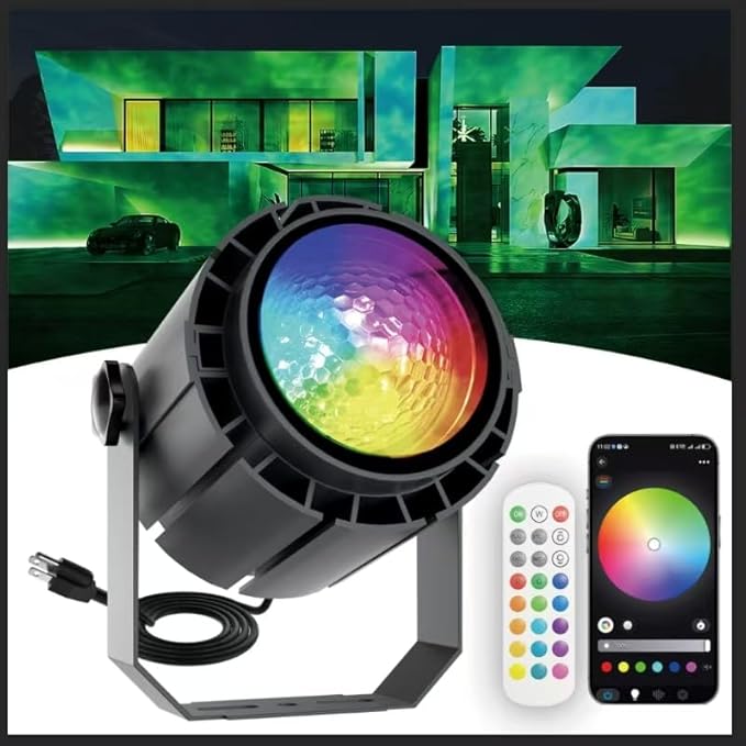 Water Wave Projector with APP & RF Control, IP65 Waterproof Smart Outdoor Lights by ProfessionalRGBWLEDSupplier