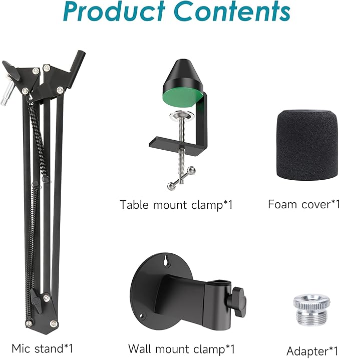 YOUSHARES MV7 Wall Mount Boom Arm Stand - Image 6