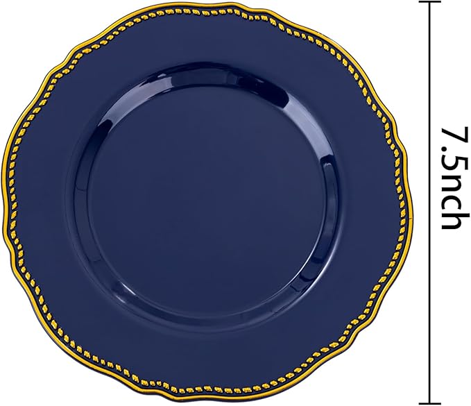 Hioasis 60pcs Blue Plastic Plates - Image 6