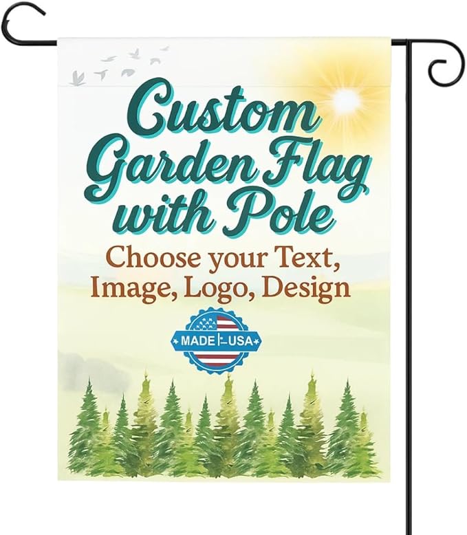 Custom Garden Flag with Pole Stand By DC – Personalized Garden Flags by DreamController
