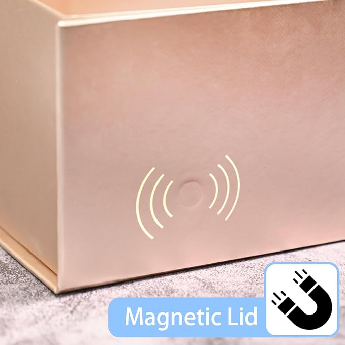 LIFELUM Gift Box for Presents 13.85'' x 8.35'' x 4.45'' Rose Gold Luxury Gift - Image 2