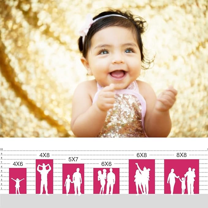 Eternal Beauty Gold Sequin Backdrop, 4x7 Ft Glitter Background Curtains - Image 9