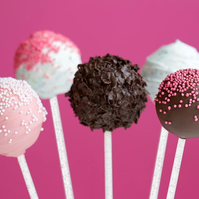 100-PCS Silver Glitter Plastic Swizzle Sticks, Crystal Cake Pops, Cocktail - Image 5