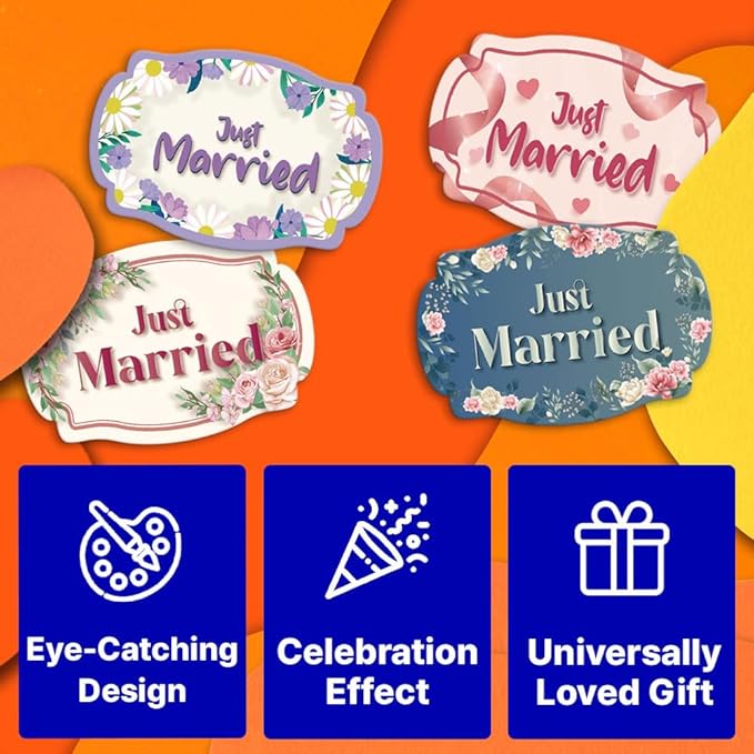 GEEKBEAR Just Got Married Car Magnet - Image 3