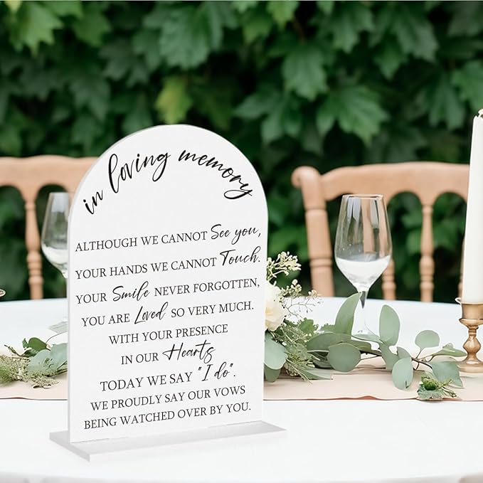 In Loving Memory Wedding Sign, Wedding Engagement Bridal Shower Baby Shower - Image 4