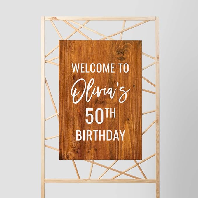 Andaz Press Personalized Extra Large Birthday Easel Board Party Sign, 12x18-inch - Image 3