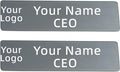 2pcs Stainless Steel Black Custom Name Tags by QIPAN