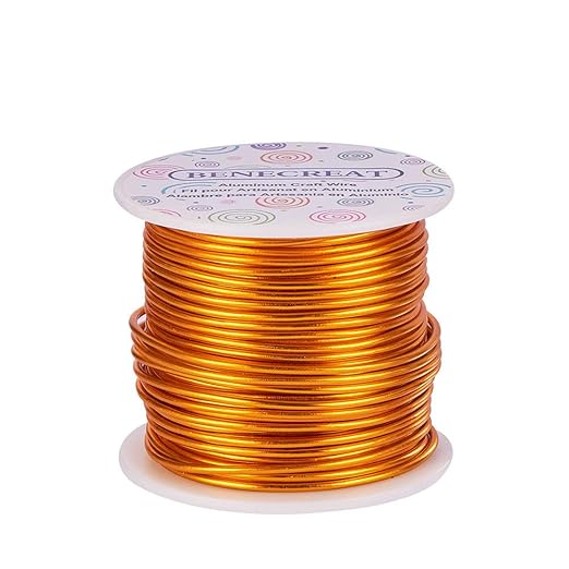 BENECREAT 18 Gauge Jewelry Craft Aluminum Wire 492 Feet Bendable Metal by BENECREAT