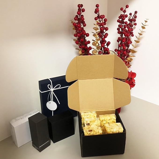 24 Pack 6x5x4 Inches Shipping Boxes，Black 3 Layers Corrugated Cardboard Box - Image 4