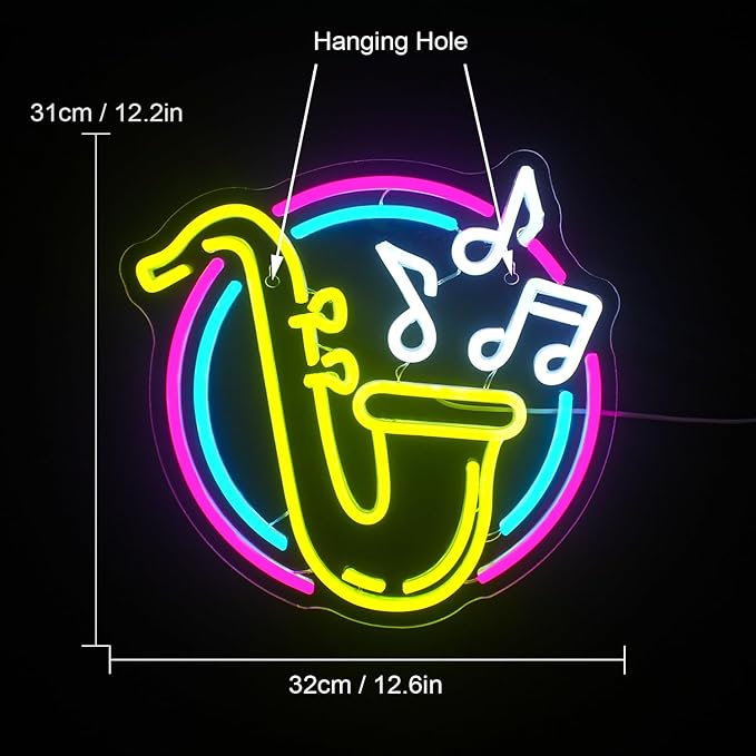 Saxophone Neon Sign Led Neon Lights - Image 2