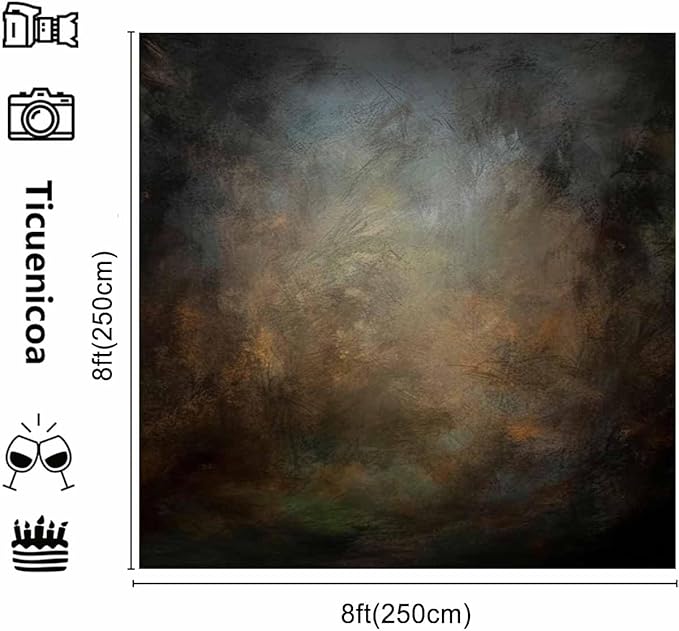 10x10ft Old Master Mottled Portrait Photography Backdrops Abstract Rust Spots - Image 4