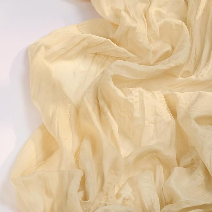 Champagne Gold Cheesecloth Table Runner 6 Pack Fall Table Runners Boho Gauze - Image 4