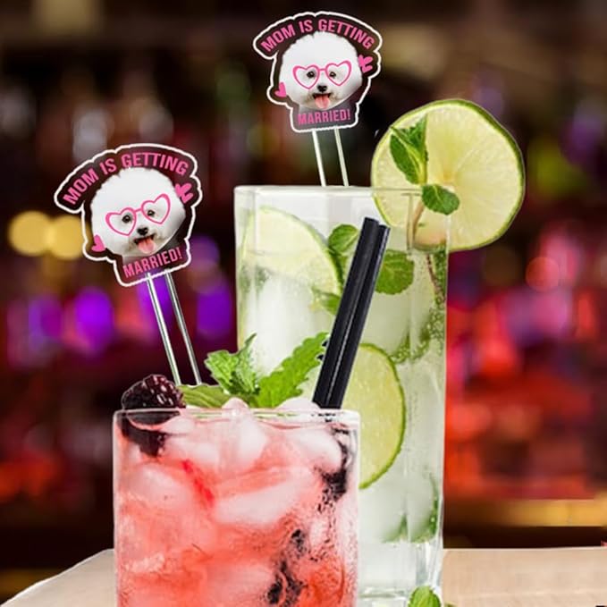 Custom 50 Pcs Double-Sided Wedding Pet Stir Sticks, Personalized Dog Cat Stir - Image 7