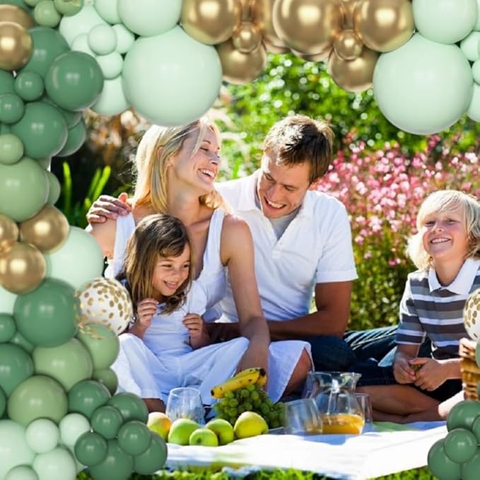Amandir 153pcs Sage Green Balloon Garland Arch Kit, Different Sizes 18 12 10 5 - Image 5