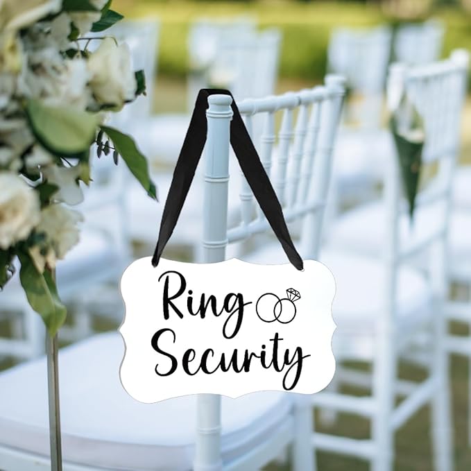 Acrylic Wedding Sign, Ring Bearer Sign, Ring Security Decor, - Image 5