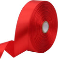 Red Solid Satin Ribbon 1 Inch 50 Yards Solid Polyester Fabric Ribbon by Riunbb