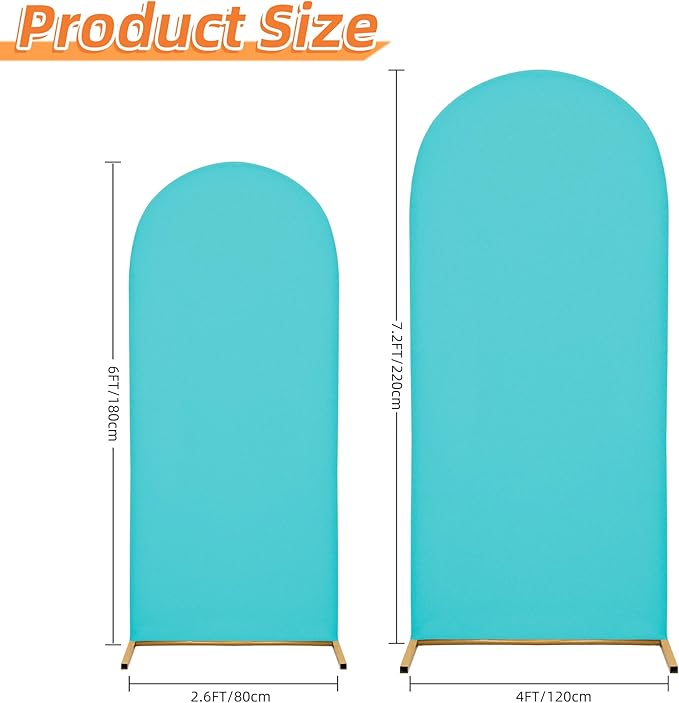 Wedding Arch Covers Arch Backdrop Cover Arch Stand Covers 7.2FT 6FT Set of 2 - Image 2
