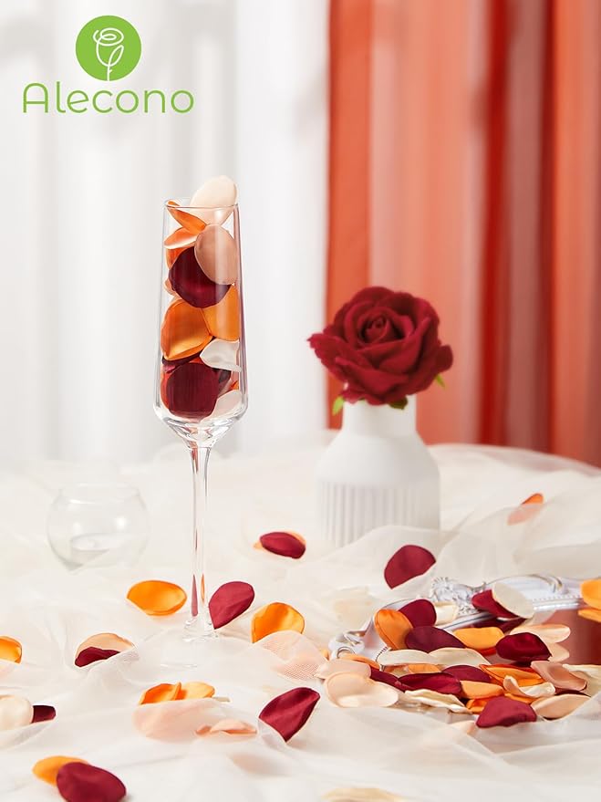 Alecono 400 pcs Silk Rose Petals, Faux Rose Flower Petals - Image 4