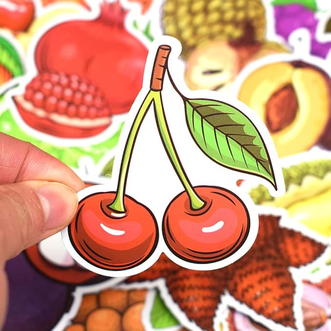 QTL Fruit Stickers for Kids Vegetable Stickers for Water Bottles Laptop - Image 6