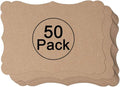 50 Pack Blank Kraft Cards Cardstock Thick Paper Brown Greeting Cards by Homtable