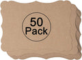50 Pack Blank Kraft Cards Cardstock Thick Paper Brown Greeting Cards by Homtable
