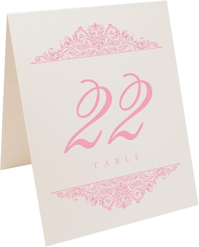 Paisley Wedding Table Numbers, Double Sided, Tent or Use in a Stand - Image 2