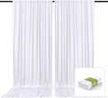 2 Panels White Backdrop Curtain, 10 x 7 Feet Background Curtains by Zankubom