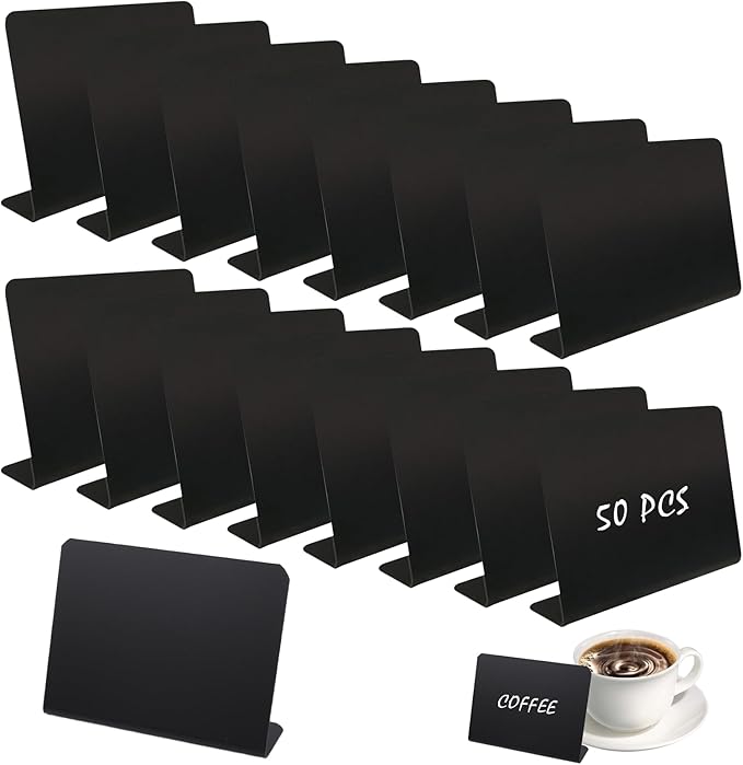 50 Pcs Mini Chalkboard Signs by Unknown