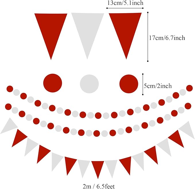 ZERODECO Party Decoration, Garlands String and Triangle Bunting Flags - Image 5
