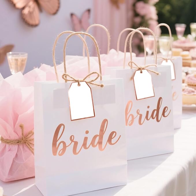 100Pcs Blank Gift Tags with String Attached Foil Rose Gold Frame Large White - Image 4